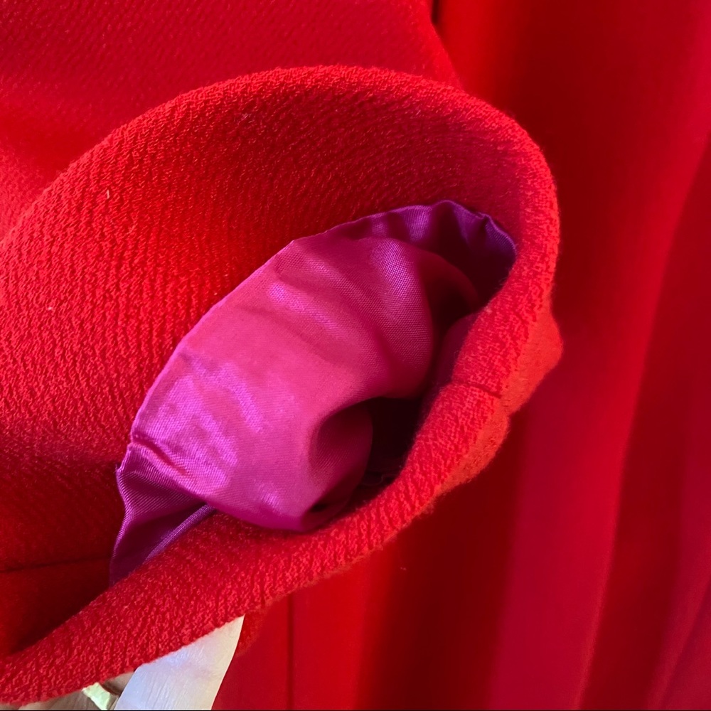 🍁 J.Crew Red Wool Sybil Coat Size 6 - Picture 12 of 13
